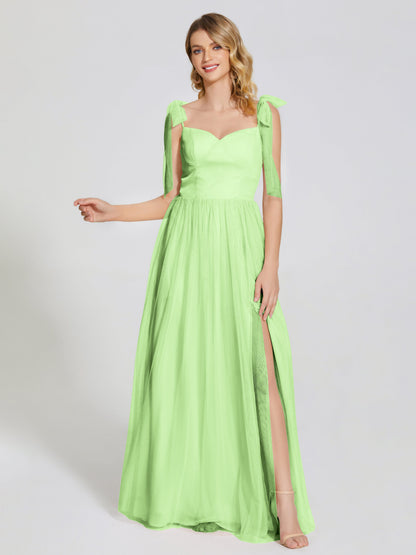 Diana Detachable Bow-knot Straps Tulle Bridesmaid Dress