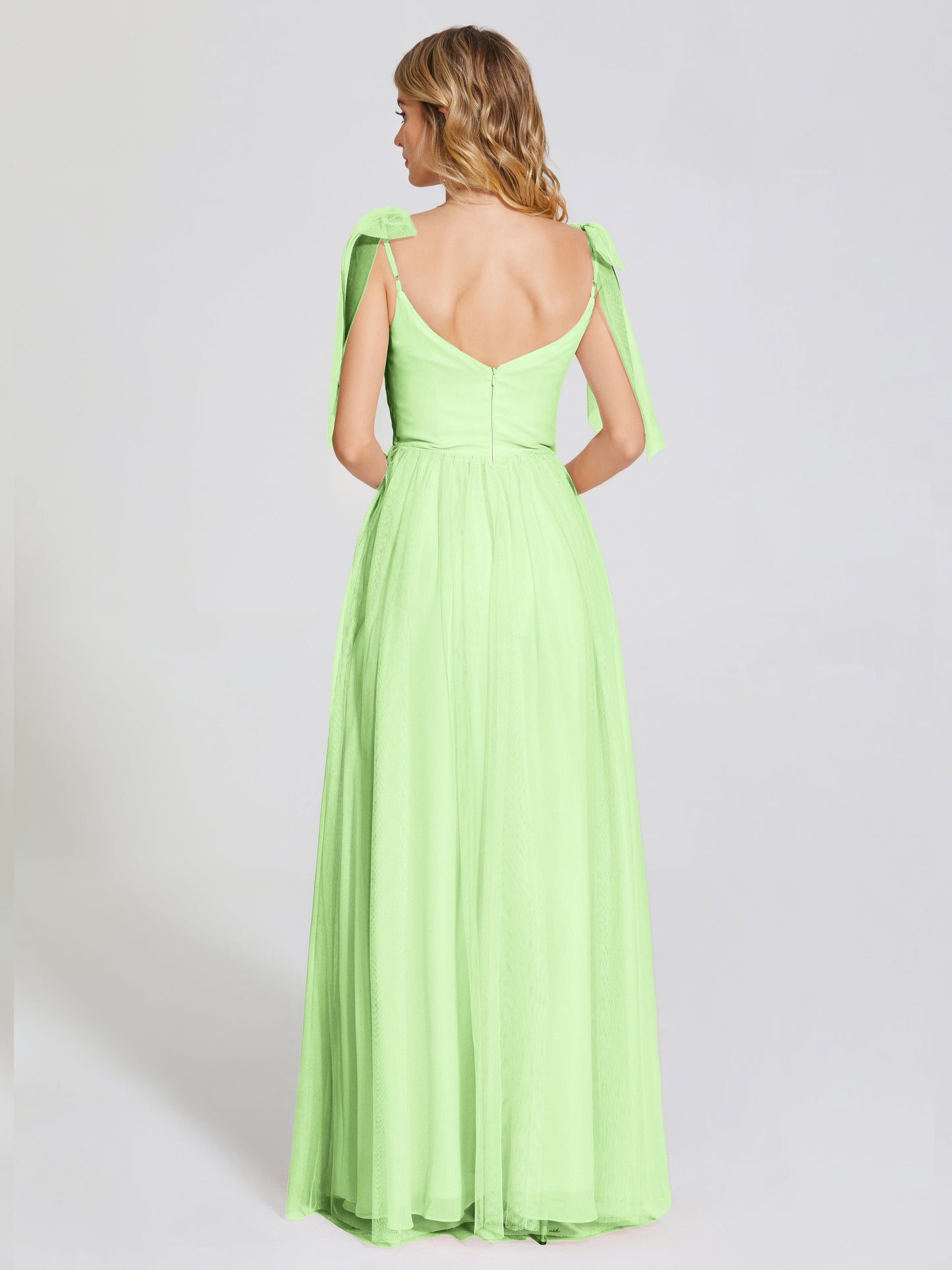 Diana Detachable Bow-knot Straps Tulle Bridesmaid Dress