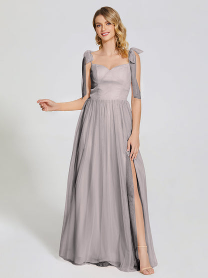 Diana Detachable Bow-knot Straps Tulle Bridesmaid Dress
