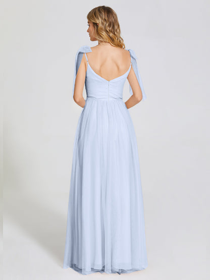 Diana Detachable Bow-knot Straps Tulle Bridesmaid Dress