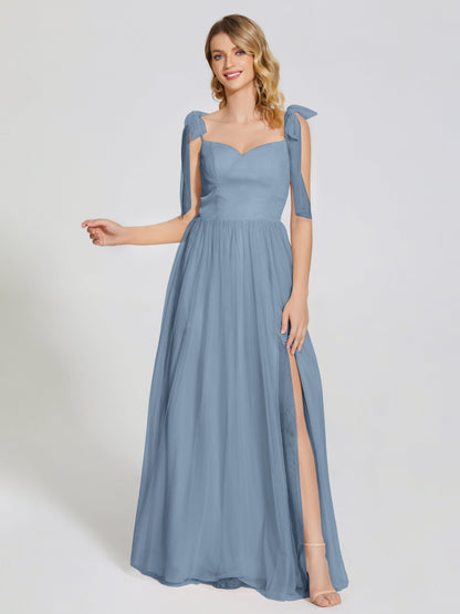Diana Detachable Bow-knot Straps Tulle Bridesmaid Dress
