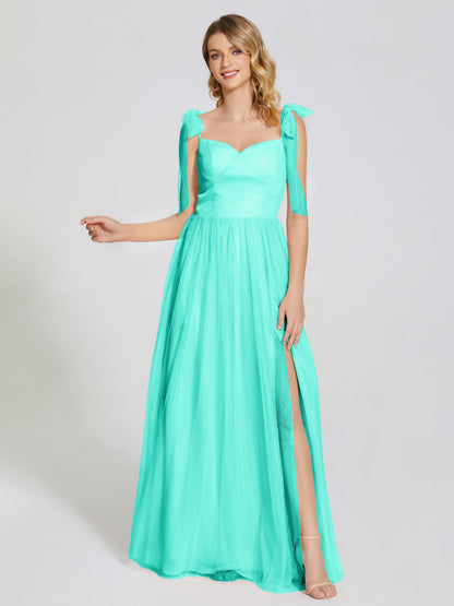 Diana Detachable Bow-knot Straps Tulle Bridesmaid Dress