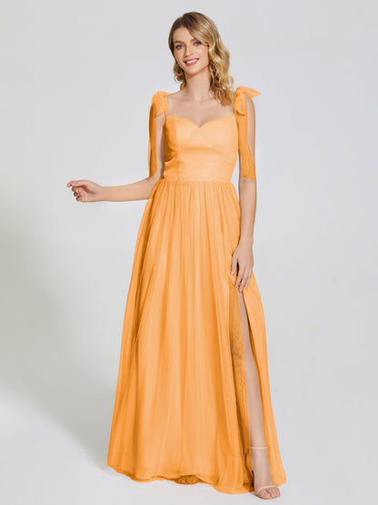 Diana Detachable Bow-knot Straps Tulle Bridesmaid Dress