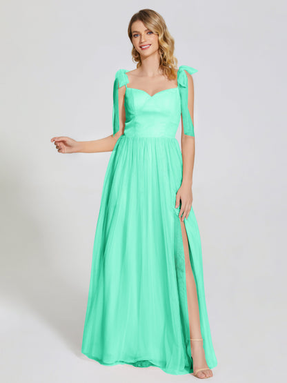 Diana Detachable Bow-knot Straps Tulle Bridesmaid Dress