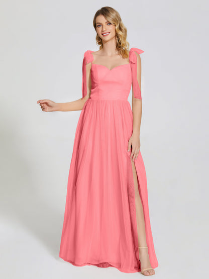 Diana Detachable Bow-knot Straps Tulle Bridesmaid Dress