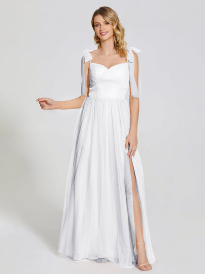 Diana Detachable Bow-knot Straps Tulle Bridesmaid Dress