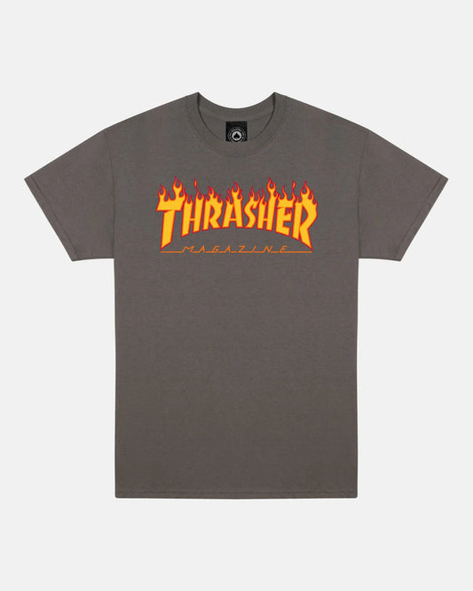 FLAME - TSHIRT - CHARCOAL - Four Street