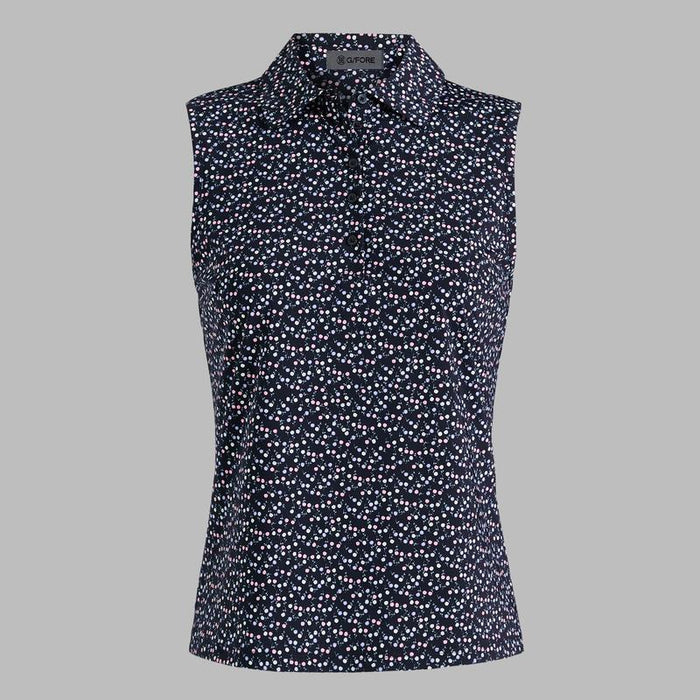 G/FORE Aye Poppy S/L Polo - Navy/Floral