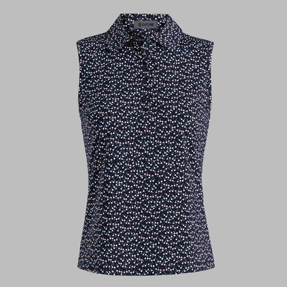 G/FORE Aye Poppy S/L Polo - Navy/Floral