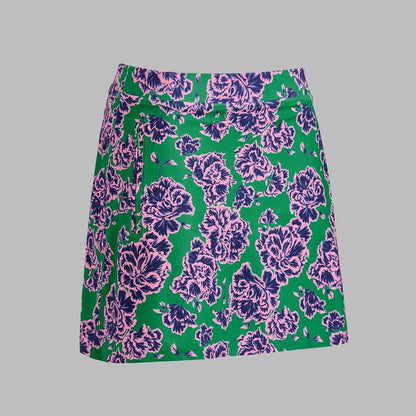G/FORE Floral Tech Jersey Skort - Green Floral