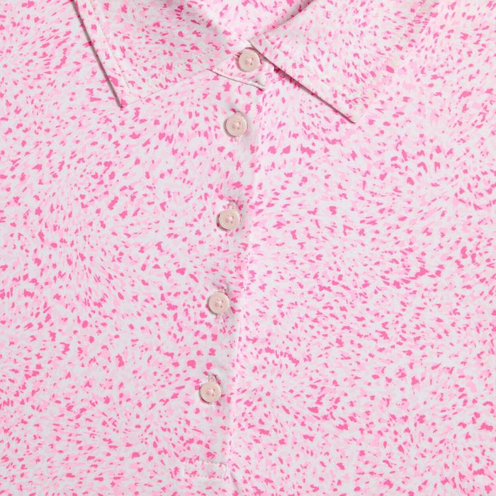 G/FORE Tech Fireworks Print S/L Polo - White/Pink