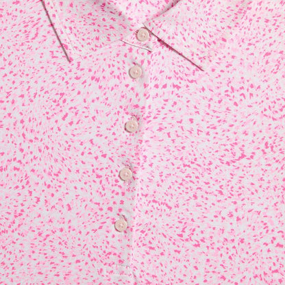 G/FORE Tech Fireworks Print S/L Polo - White/Pink