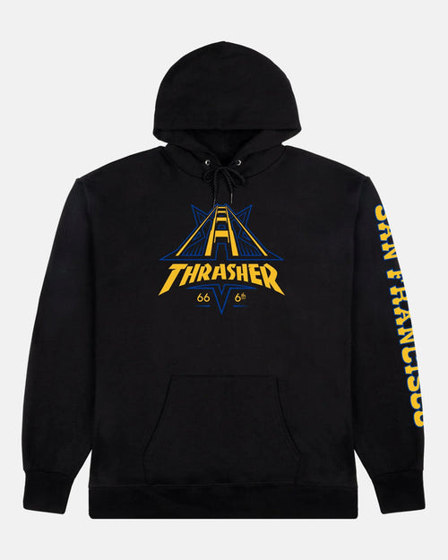 GOLDEN GATE DUB - HOODIE - BLACK - Four Street