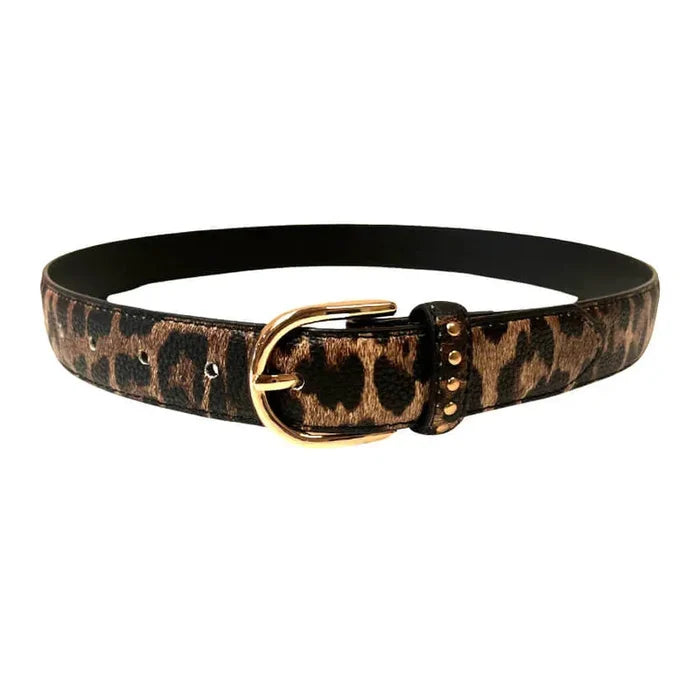 Golftini Leather Belt - Leopard