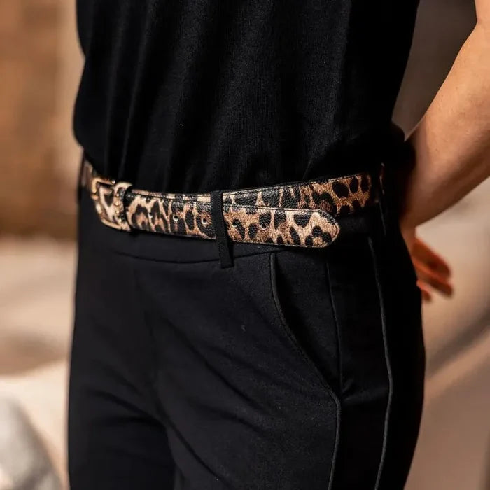 Golftini Leather Belt - Leopard