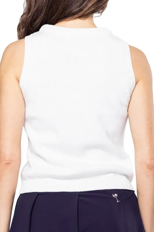 Golftini Sweater Vest - White