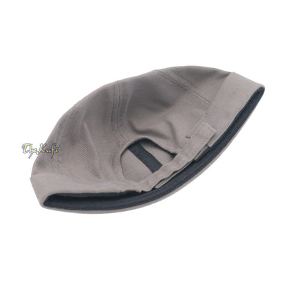 Gray Brimless Baseball Cap Adjustable Strap & Velcro