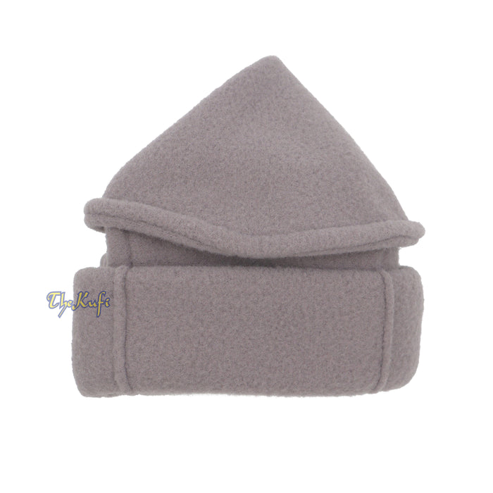 Gray Stretchable Faux Wool Afghan Style Pakol Mujahidin Soft Kufi Hat