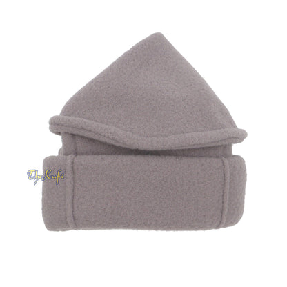 Gray Stretchable Faux Wool Afghan Style Pakol Mujahidin Soft Kufi Hat