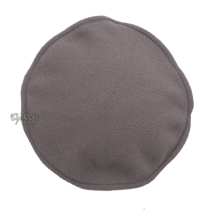 Gray Stretchable Faux Wool Afghan Style Pakol Mujahidin Soft Kufi Hat