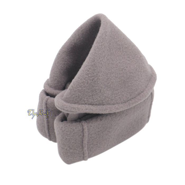 Gray Stretchable Faux Wool Afghan Style Pakol Mujahidin Soft Kufi Hat