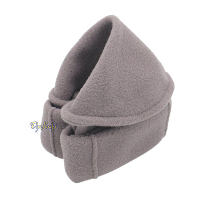 Gray Stretchable Faux Wool Afghan Style Pakol Mujahidin Soft Kufi Hat