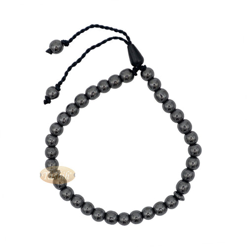 Islamic 33-Bead Bracelet Hematite 6 mm Beads Dividers Prayer Beads