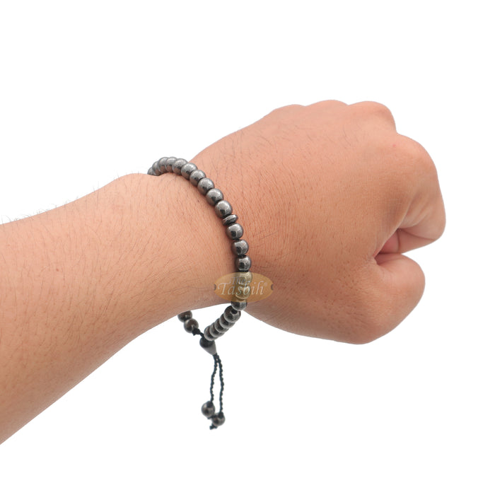 Islamic 33-Bead Bracelet Hematite 6 mm Beads Dividers Prayer Beads