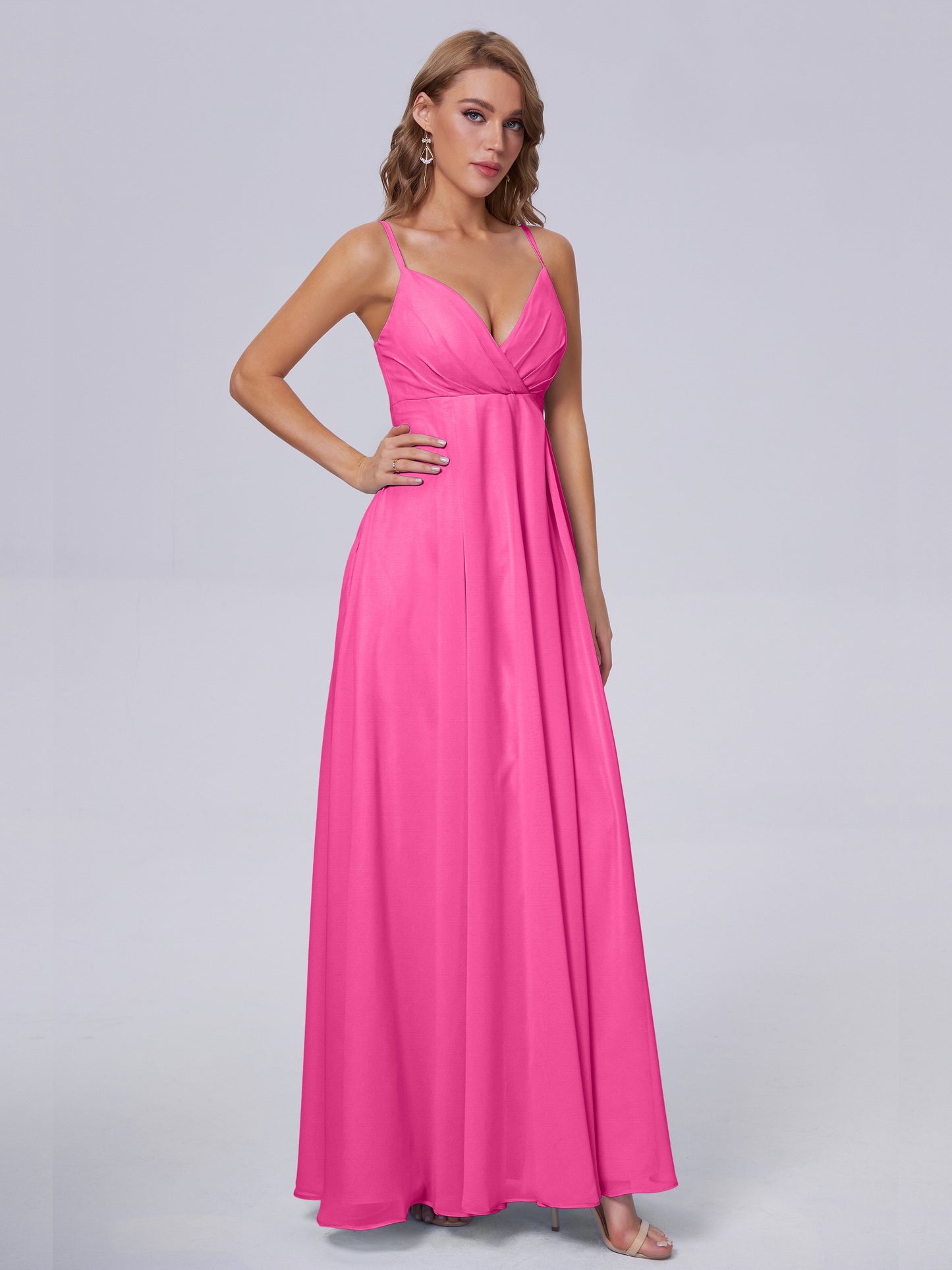 Laila Affordable Spaghetti Straps Chiffon Bridesmaid Dresses