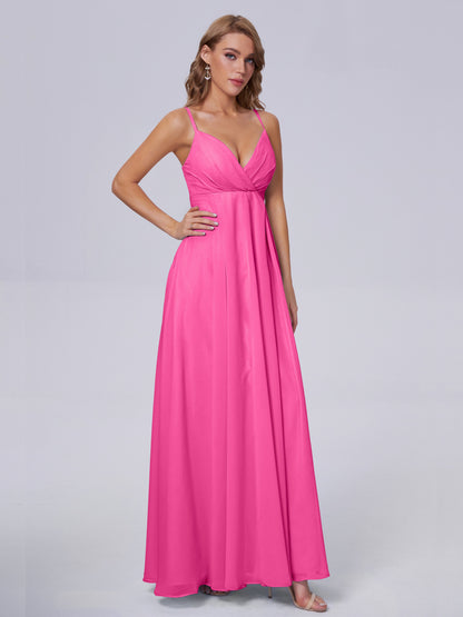 Laila Affordable Spaghetti Straps Chiffon Bridesmaid Dresses