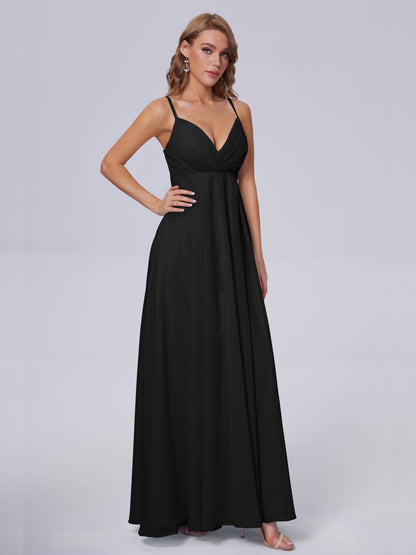 Laila Affordable Spaghetti Straps Chiffon Bridesmaid Dresses