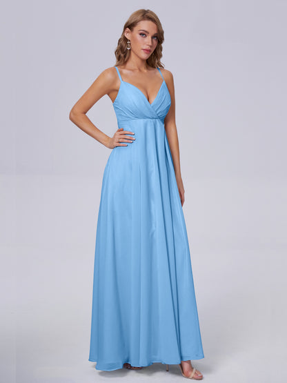 Laila Affordable Spaghetti Straps Chiffon Bridesmaid Dresses