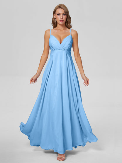 Laila Affordable Spaghetti Straps Chiffon Bridesmaid Dresses