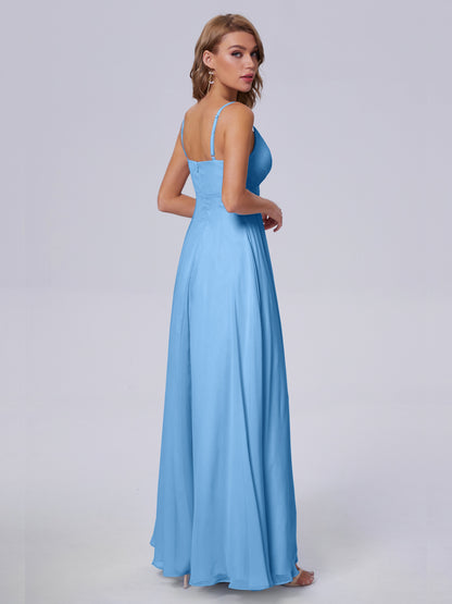 Laila Affordable Spaghetti Straps Chiffon Bridesmaid Dresses