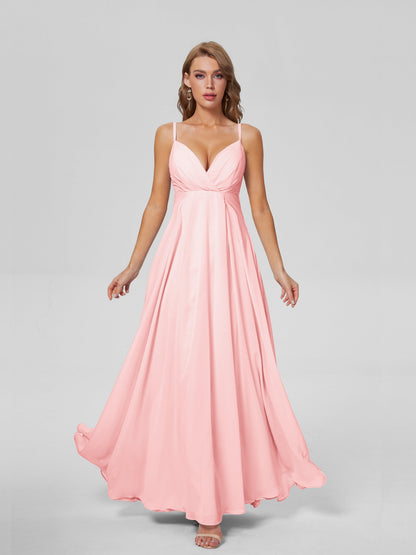 Laila Affordable Spaghetti Straps Chiffon Bridesmaid Dresses