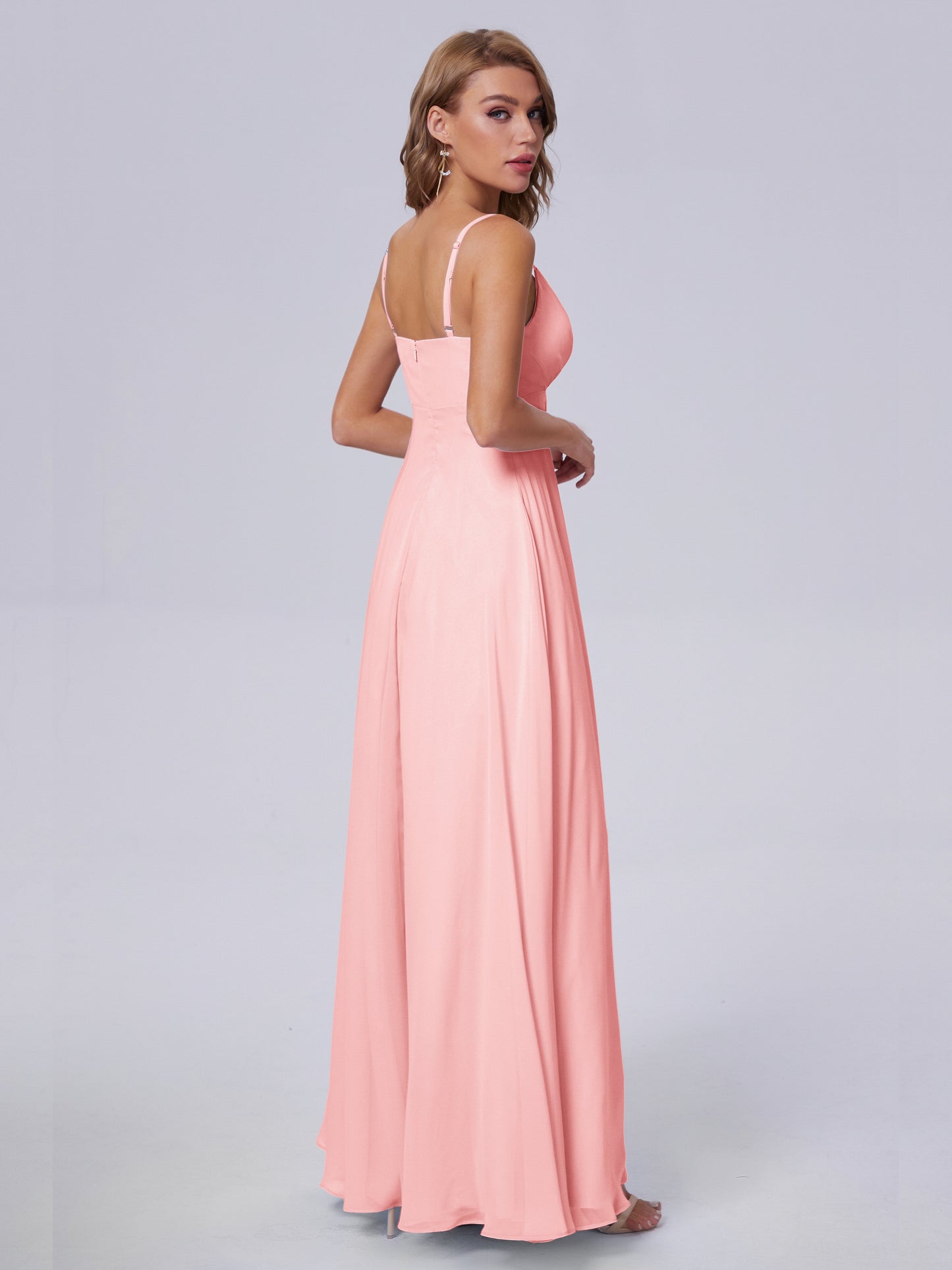 Laila Affordable Spaghetti Straps Chiffon Bridesmaid Dresses