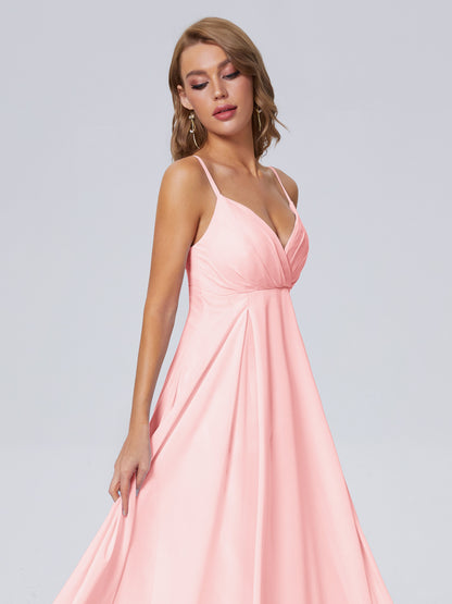 Laila Affordable Spaghetti Straps Chiffon Bridesmaid Dresses