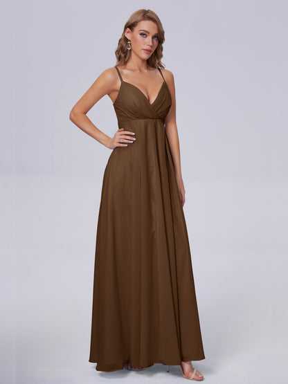 Laila Affordable Spaghetti Straps Chiffon Bridesmaid Dresses