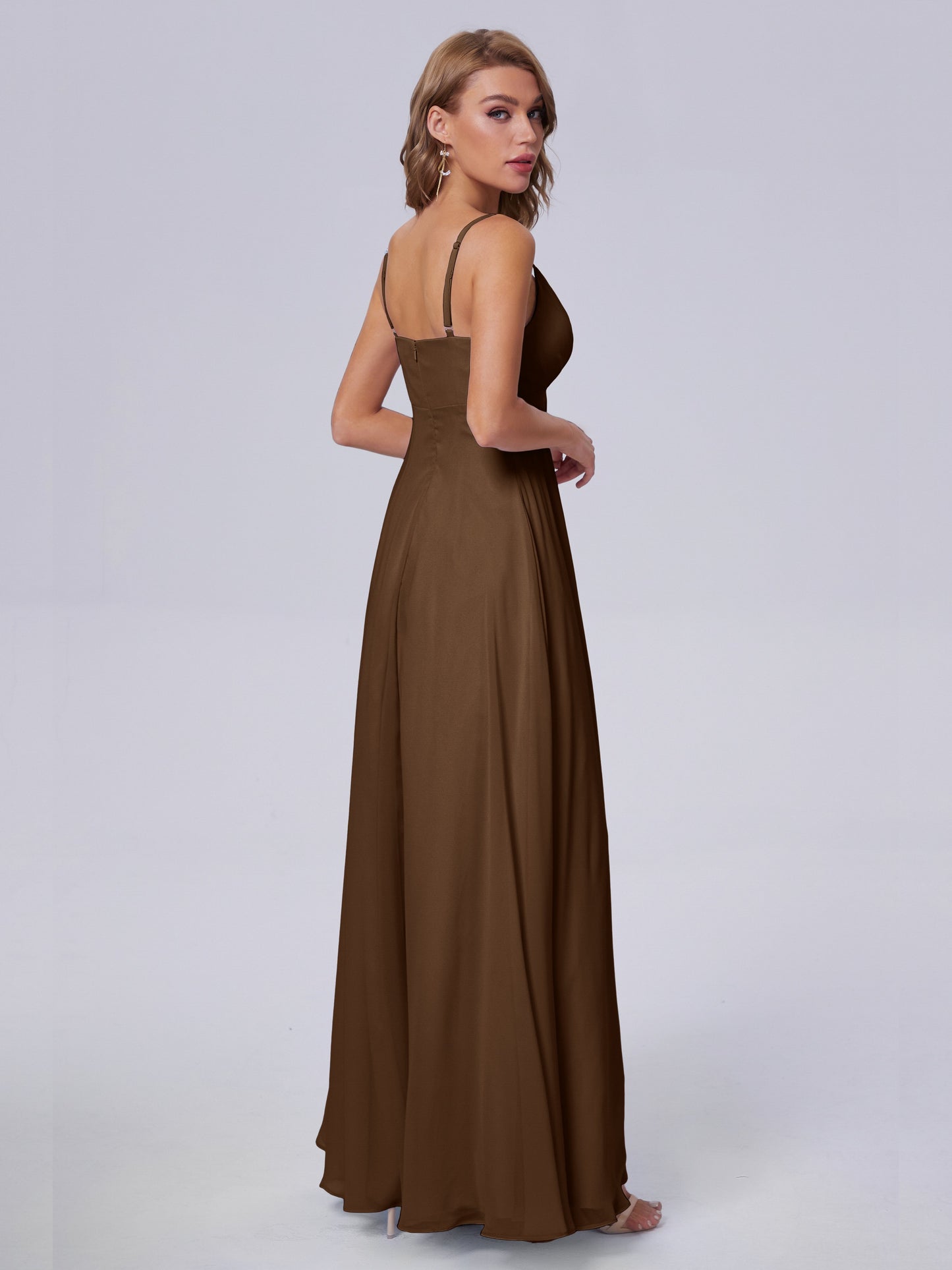 Laila Affordable Spaghetti Straps Chiffon Bridesmaid Dresses