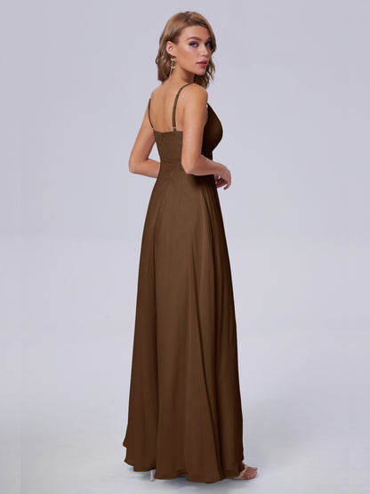 Laila Affordable Spaghetti Straps Chiffon Bridesmaid Dresses