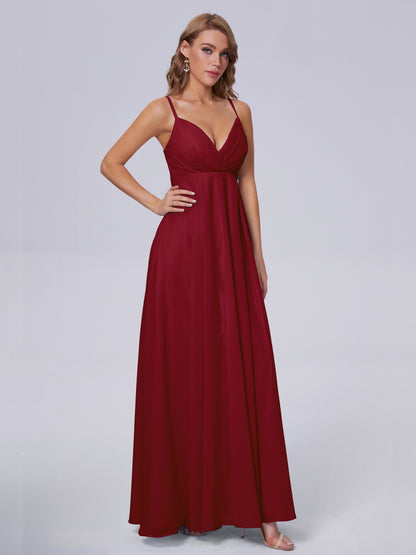 Laila Affordable Spaghetti Straps Chiffon Bridesmaid Dresses