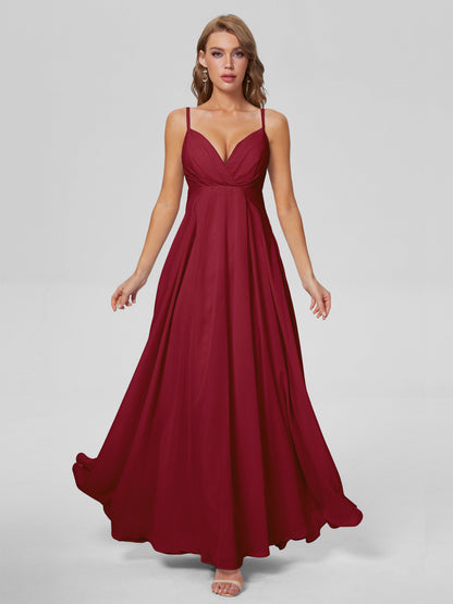 Laila Affordable Spaghetti Straps Chiffon Bridesmaid Dresses