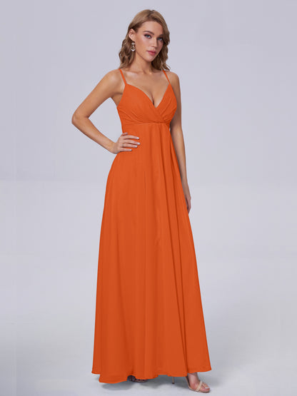 Laila Affordable Spaghetti Straps Chiffon Bridesmaid Dresses