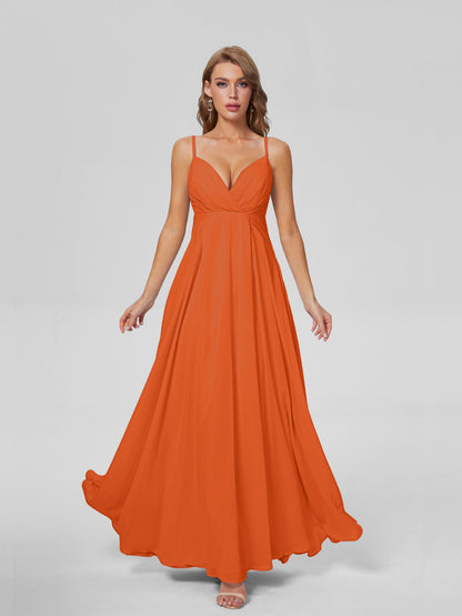 Laila Affordable Spaghetti Straps Chiffon Bridesmaid Dresses