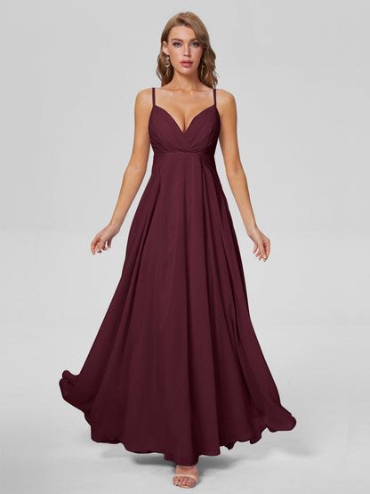 Laila Affordable Spaghetti Straps Chiffon Bridesmaid Dresses