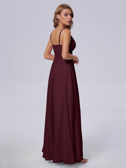 Laila Affordable Spaghetti Straps Chiffon Bridesmaid Dresses