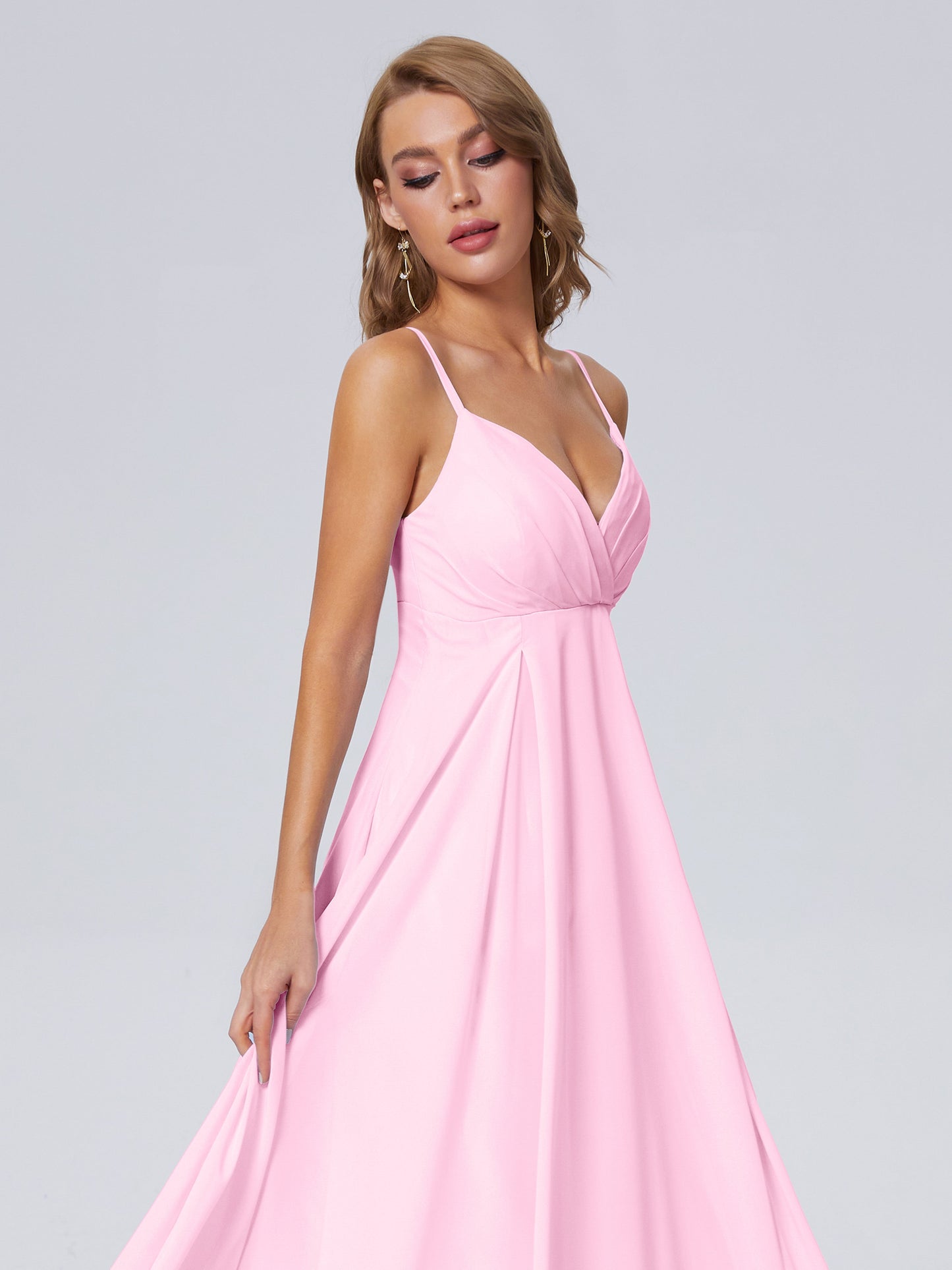 Laila Affordable Spaghetti Straps Chiffon Bridesmaid Dresses
