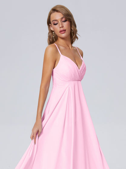 Laila Affordable Spaghetti Straps Chiffon Bridesmaid Dresses