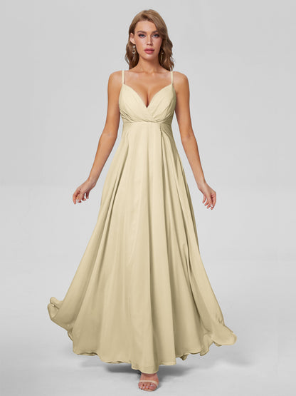 Laila Affordable Spaghetti Straps Chiffon Bridesmaid Dresses