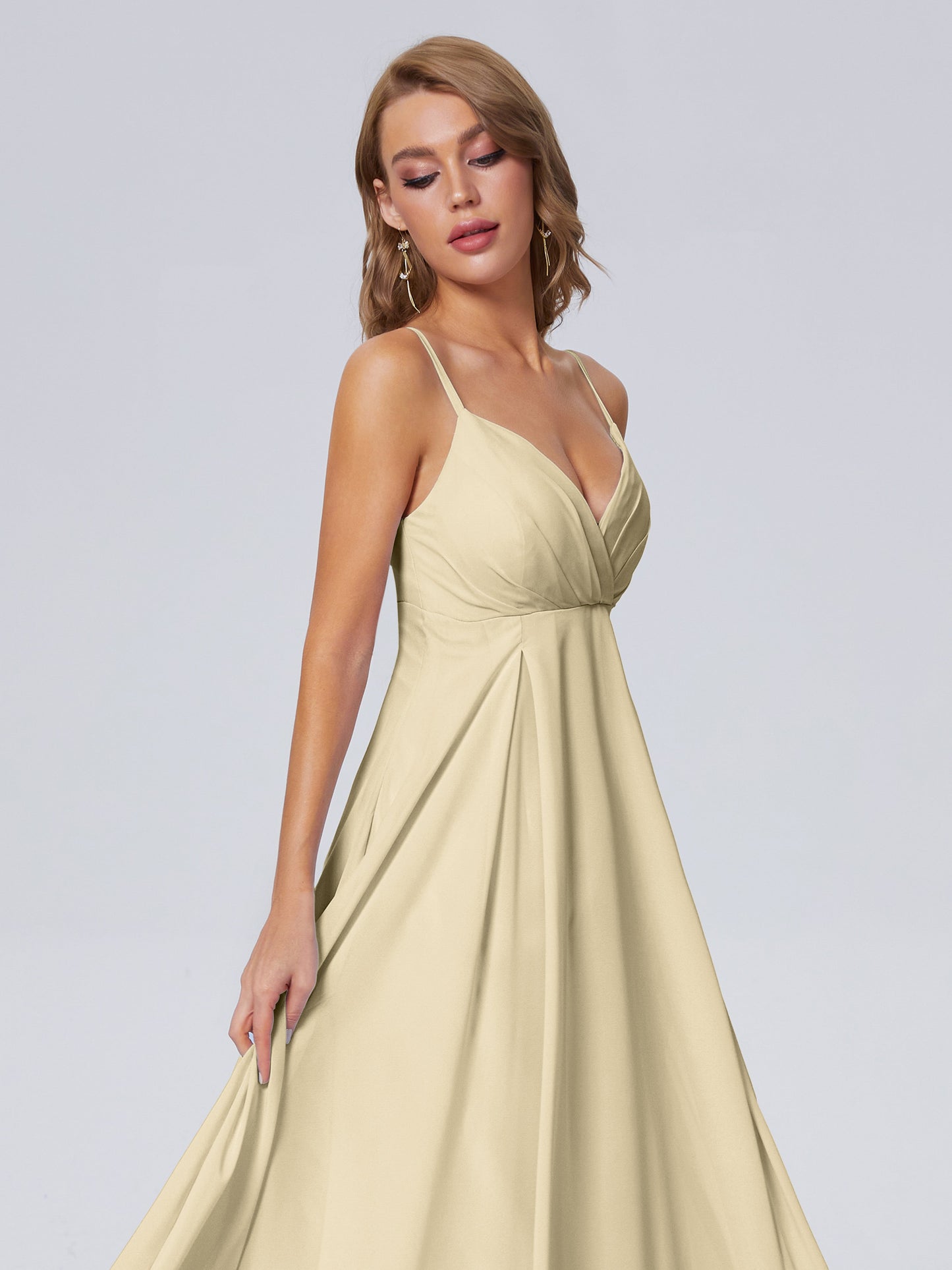 Laila Affordable Spaghetti Straps Chiffon Bridesmaid Dresses